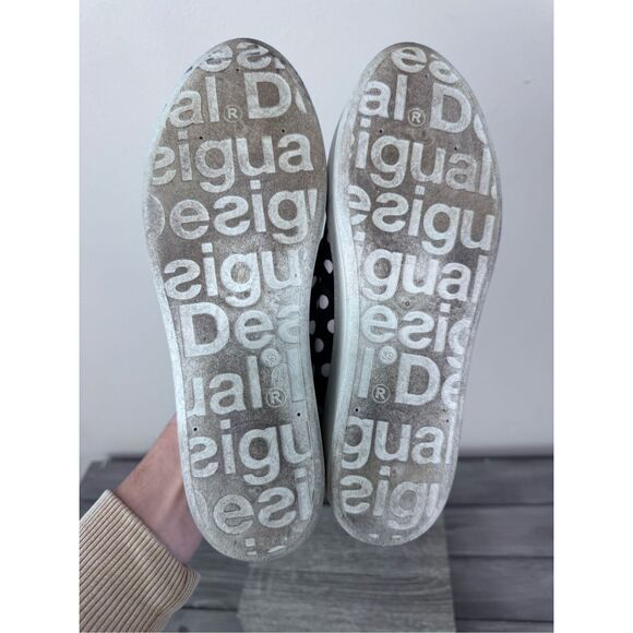 Desigual Floral Slip On Platform Sneakers Size 9 - Picture 6 of 10